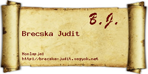 Brecska Judit névjegykártya